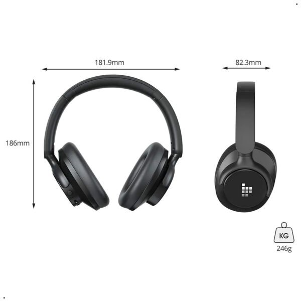 Audífonos Inalámbricos Tronsmart Sounfii Q20 Bluetooth 5.3 Color Negro (3) Audifonos Bluetooth Tronsmart Q20 ANC Bluetooth 5.3 60 Horas