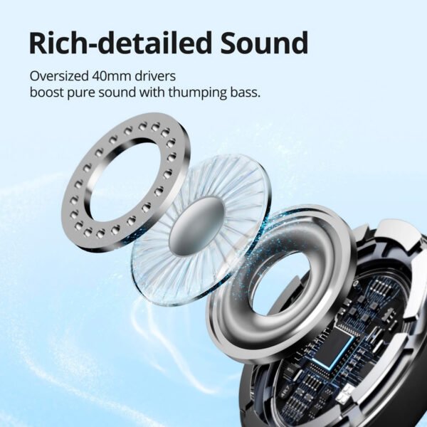 Audífonos Inalámbricos Tronsmart Sounfii Q20 Bluetooth 5.3 Color Negro (8) Audifonos Bluetooth Tronsmart Q20 ANC Bluetooth 5.3 60 Horas