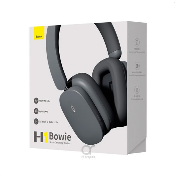Baseus Audifonos Bowie H1 Cancelacion de Ruido Negro (3) Audifono Bluetooth Baseus H1 Bowie Noice Cancelling