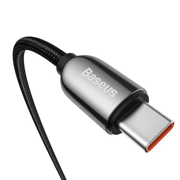 Cable Baseus 100w USB C Pantalla Led 2 Metros Nylon (11) Cable Baseus 100w 2 metros USB C a C con Pantalla