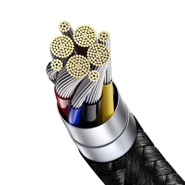 Cable Baseus 100w USB C Pantalla Led 2 Metros Nylon (12) Cable Baseus 100w 2 metros USB C a C con Pantalla
