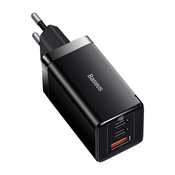 Cargador Pared Baseus Gan 5 Pro 65w Negro (5) Cargador de Pared Baseus Gan 5 pro 65w y Cable 100w 1m