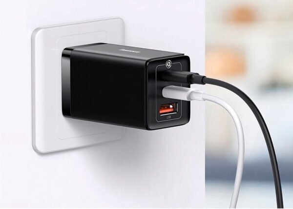 Cargador Pared Baseus Gan 5 Pro 65w Negro (6) Cargador de Pared Baseus Gan 5 pro 65w y Cable 100w 1m