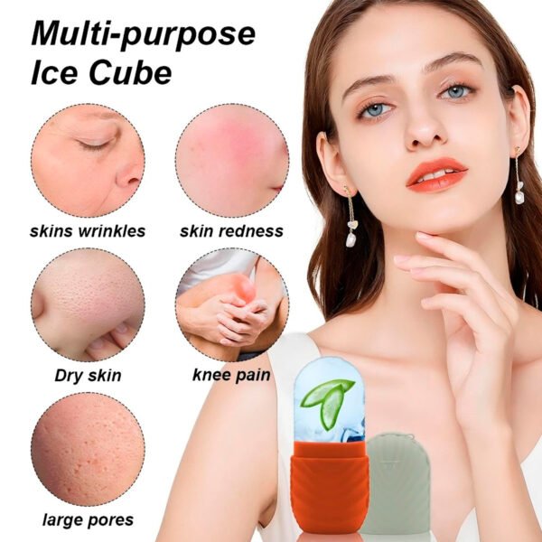 Rodillo Facial Masaje De Hielo Silicona X 2 Unidades