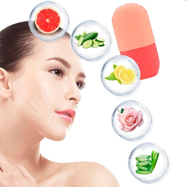 Rodillo Facial Masaje De Hielo Silicona X 2 Unidades