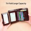 Billetera Clasica Para Hombre Cuero Genuino Con Rfid