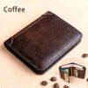 Billetera Clasica Para Hombre Cuero Genuino Con Rfid