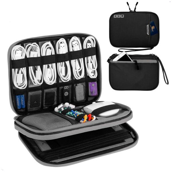 Bolsa de almacenamiento Valuewin Negro (1) Bolsa Almacenamiento Valuewin Bolsa De Viaje Para Cables