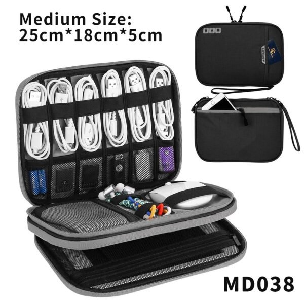 Bolsa de almacenamiento Valuewin Negro (2) Bolsa Almacenamiento Valuewin Bolsa De Viaje Para Cables