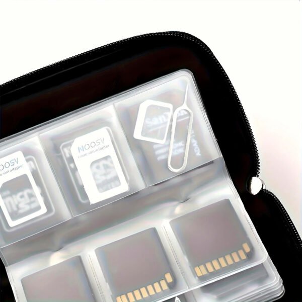 Bolsa de almacenamiento para tarjetas de memoria estuche de transporte billetera con 22 ranuras para CFSDMicro SDSDHCMSDS, accesorios para juegos, caja para tarjetas d (6) Bolsa Almacenamiento Memoria Cf/sd/msd/sdhc/ms/ds 44 Ranuras
