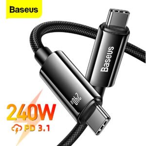 Cable Carga Rapida Baseus Tipo C - Tipo C 240w 3m