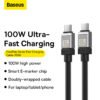 Cable Carga Rapida 100w Baseus Tipo C - Tipo C 2 Metros