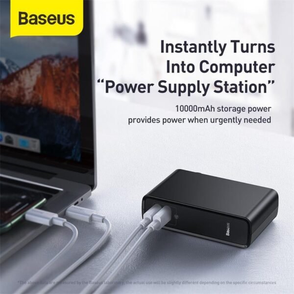 Baseus Power Bank 2 En 1 Gan Charger 10,000mah 45w Cargador