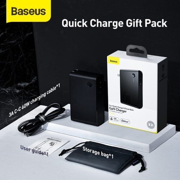 Baseus Power Bank 2 En 1 Gan Charger 10,000mah 45w Cargador