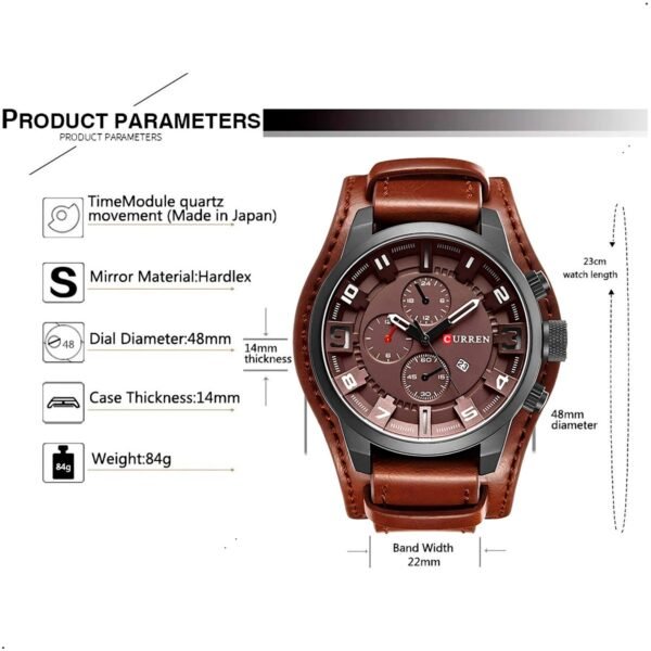 568 Reloj Para Hombre Moda Curren 8225, Diseño Elegante