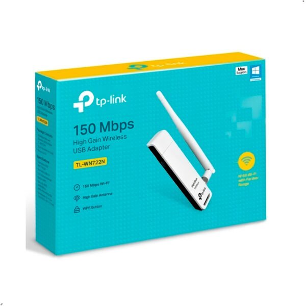 Antena Wifi TP Link TL-WN722N Inalambrico (2) Tp Link Tl-wn722n Antena Wifi Usb Blanca 150mbps