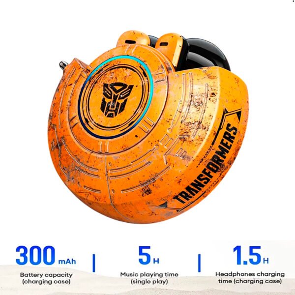 Audifono Transformers Bumblebee TF-T31 Bluetooth 5.4 Inalambrico (5) Audifonos Auriculares Bluetooth Transformer Bumblebee TF T31