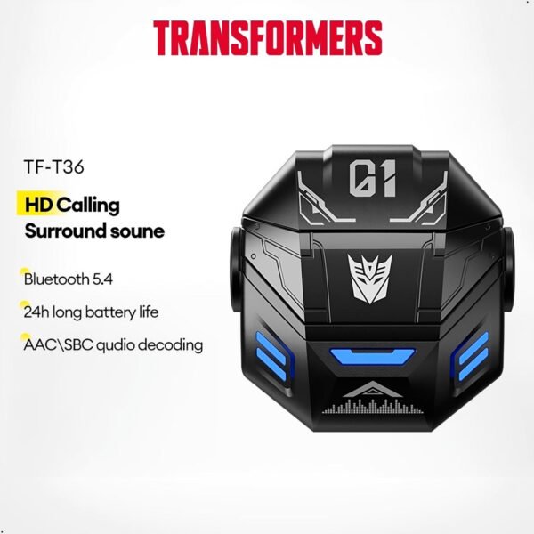 Audifonos Bluetooth Transformers TF-T36 Inalambrico Megatron (3) Auriculares Inalámbricos Transformers Tf-t36 Bluetooth 5.4