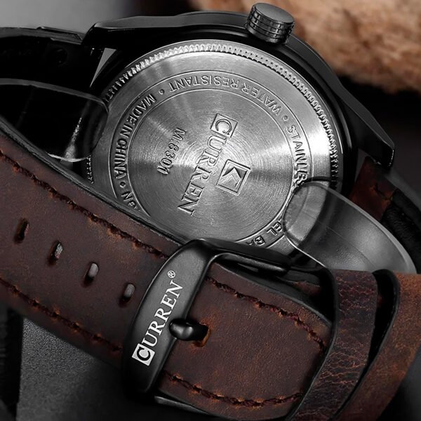 Reloj Clasico Curren Modelo 8301 Para Hombre Pulsera Cuero Marrón