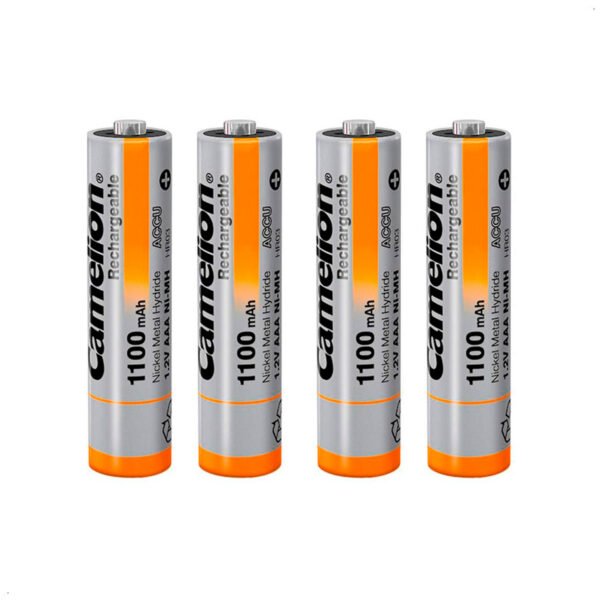 Cargador Pilas Recargables Camelion 1100 mAh (2) Pila Camelion Aaa Recargable De 1100mah Pack 4 Unid