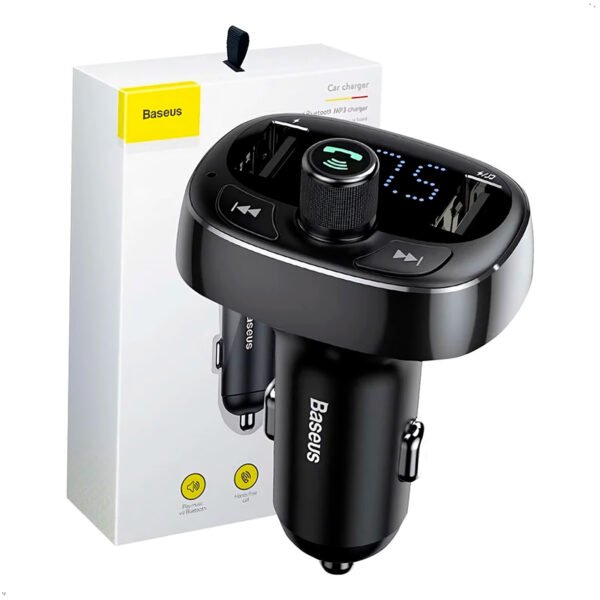 Cargador Transmisor Fm Mp3 Baseus Cigarrera Auto Carro