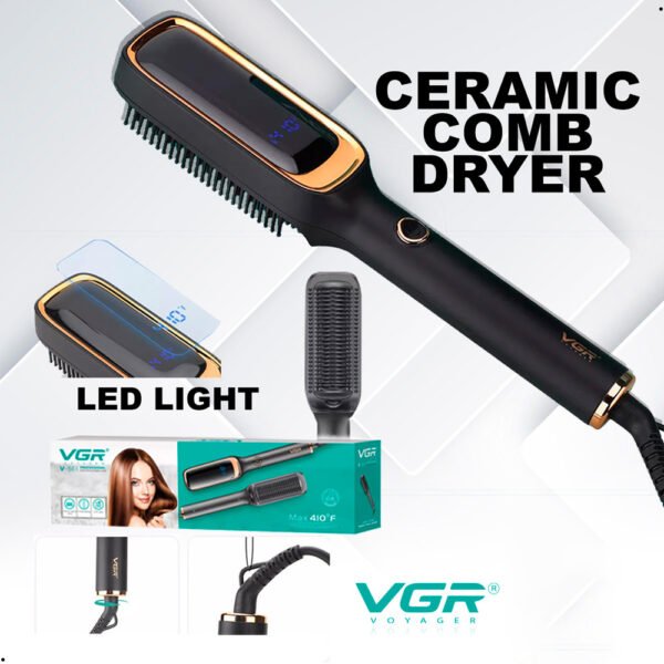 Peine Plancha Cepillo Alisador Peine Electrico Vgr V-561