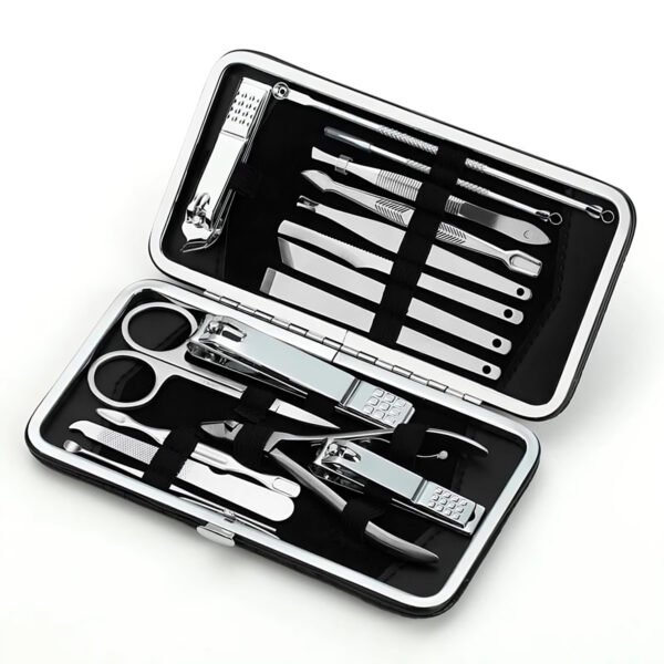 Set Manicure Pedicure Estuche 16 En 1 Kit Acero Inoxidable