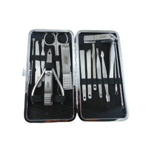 Set Manicure Pedicure Estuche 16 En 1 Kit Acero Inoxidable