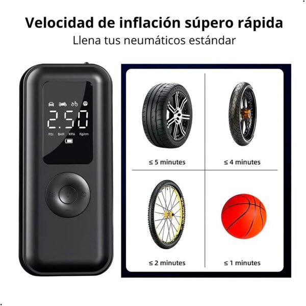Inflador Portatil Seisa AF-C03 Llantas Compresor Digital Moto Carro Pelota