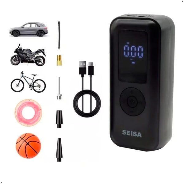 Inflador Portatil Seisa AF-C03 Llantas Compresor Digital Moto Carro Pelota