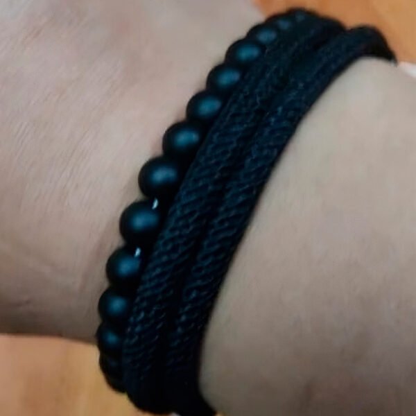Conjunto Pulseras Unisex De Cuerda Cordón Ajustable 2 Unids