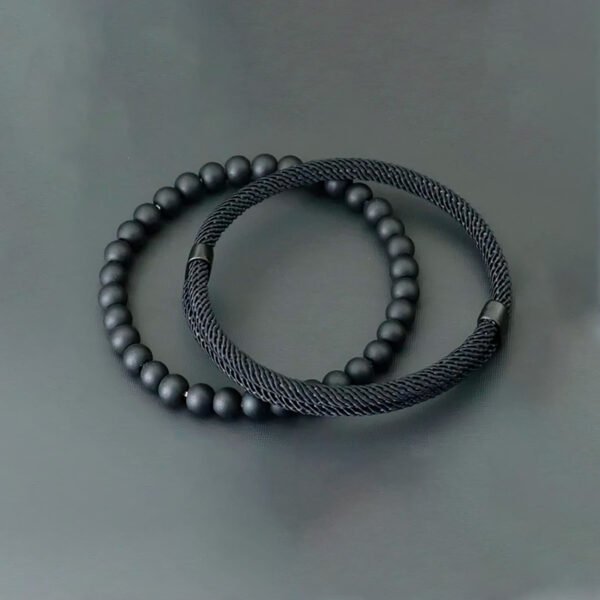 Conjunto Pulseras Unisex De Cuerda Cordón Ajustable 2 Unids
