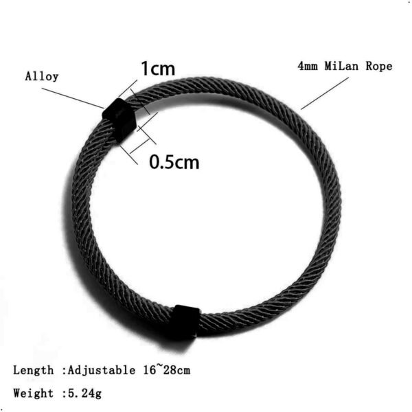 Conjunto Pulseras Unisex De Cuerda Cordón Ajustable 2 Unids