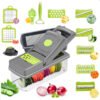 Cortador Picador De Alimentos Rallador Manual 14 En 1