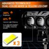 Luces Exploradoras Ambar Y Blanca Moto Camioneta X 2 Unids
