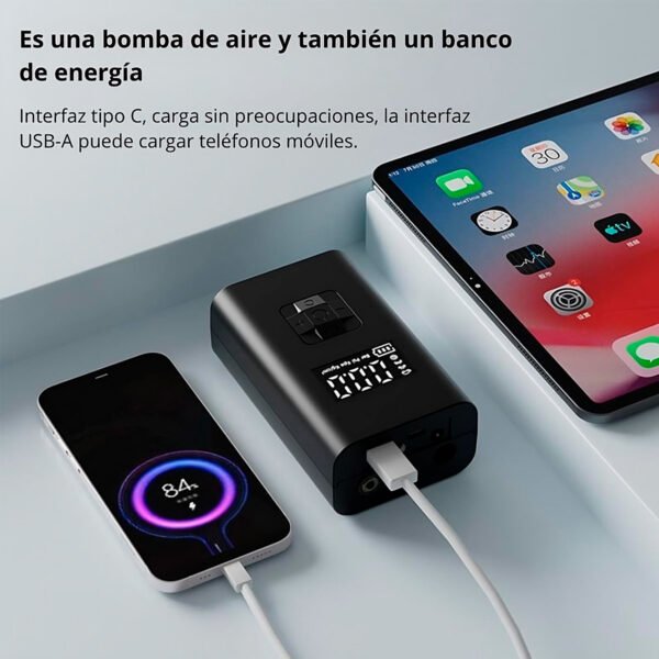 Inflador de Llanta SEISA Compresor Bomba de Aire y Luz Led AF-C05 (3) Compresor Llanta Seisa De Aire Y Luz Led Af-c05