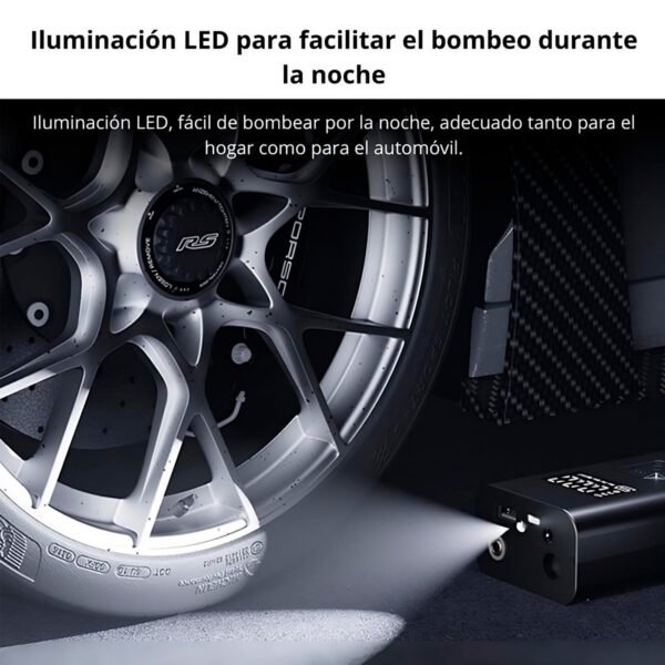 Inflador de Llanta SEISA Compresor Bomba de Aire y Luz Led AF-C05 (6) Compresor Llanta Seisa De Aire Y Luz Led Af-c05