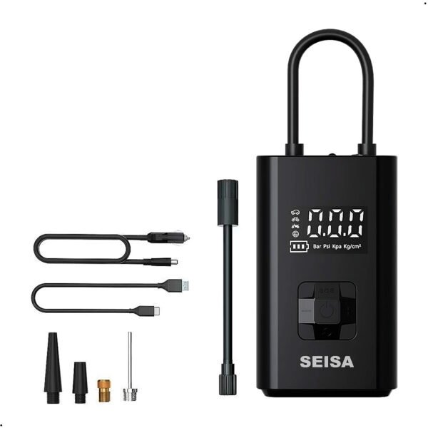 Inflador de Llanta SEISA Compresor Bomba de Aire y Luz Led AF-C05 (9) Compresor Llanta Seisa De Aire Y Luz Led Af-c05