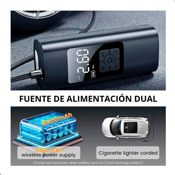 Inflador de Llantas Multifuncional Compresor de Aire Portátil Seisa AF-C04 (2) Compresor Inflador Portati Seisa Af-c04 Moto Bicicleta Auto
