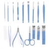 Set Manicura Pedicura En Acero Inoxidable 16 Piezas