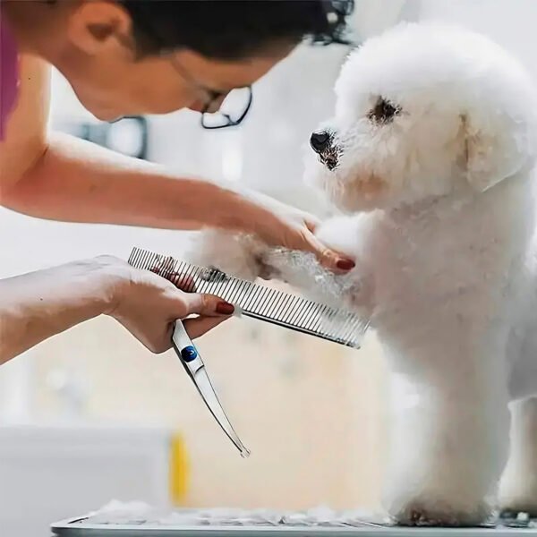 Tijeras Para El Cuidado De Mascotas 4 Tijeras Y 1 Peine en ACERO