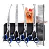 Tijeras Para El Cuidado De Mascotas 4 Tijeras Y 1 Peine en ACERO