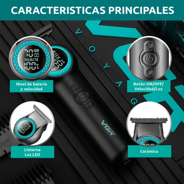 Maquina Corte Trimmer Inalambrico Vgr 990 Recargable