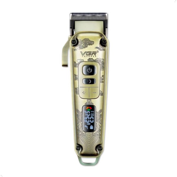Maquina Clipper Corte De Pelo Vgr-005 Inalambrico Con Pantalla