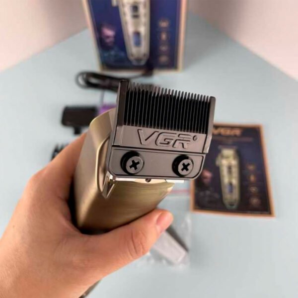 Maquina Clipper Corte De Pelo Vgr-005 Inalambrico Con Pantalla