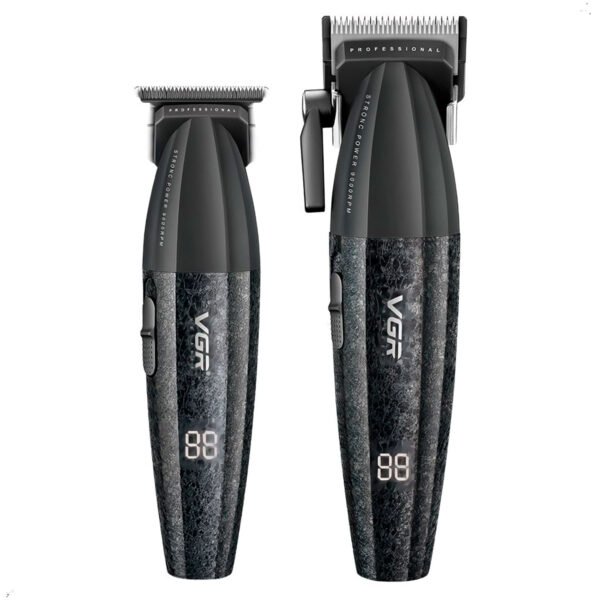 Maquina Corte Cabello VGR Combo 640 Inalambrico (2) Kit Máquina Barbería Pro Clipper Trimmer Vgr V-640 9000 Rpm
