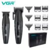 Kit Máquina Barbería Pro Clipper Trimmer Vgr V-640 9000 Rpm