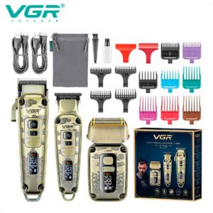 Maquina Corte Cabello Vgr-642 Combo 3 En 1 Inalambrico