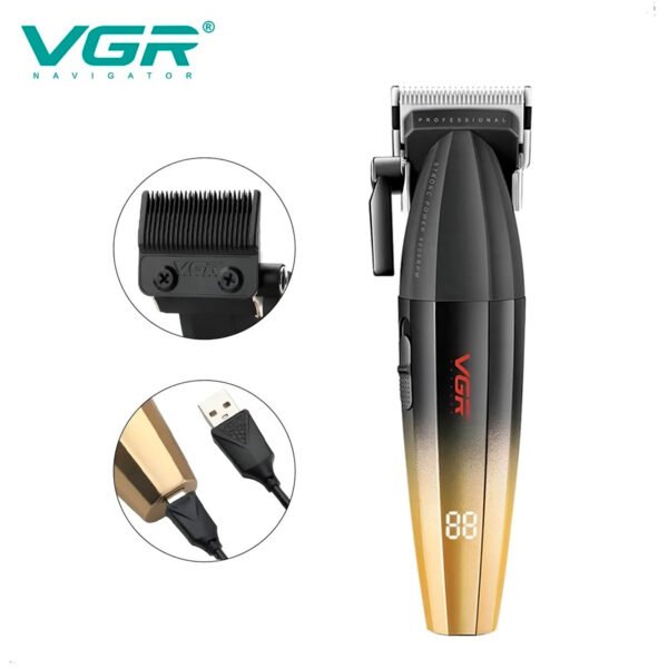 Maquina Corte Cabello VGR V 003 Inalambrico con Pantalla (7) Maquina Corte Cabello Vgr V 003 Pantalla Digital Inalambrico