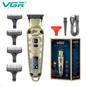 Maquina Trimmer Corte De Pelo Inalambrica Vgr-901 Profesional Metal